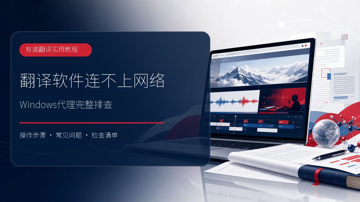 有道翻译浏览器能用但客户端登录失败？Windows 代理与 WinHTTP 排查